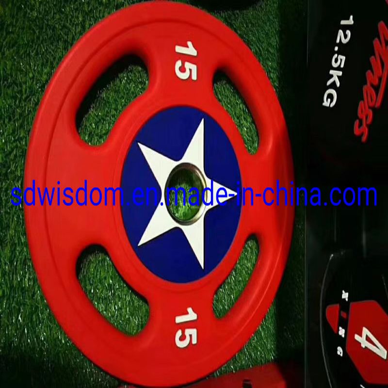 Fitness-Weight-Lifting-Disc-Plate-Gym-Rubber-Olimpic-Plates-Captain-America-PU-Weight-Plate (1)