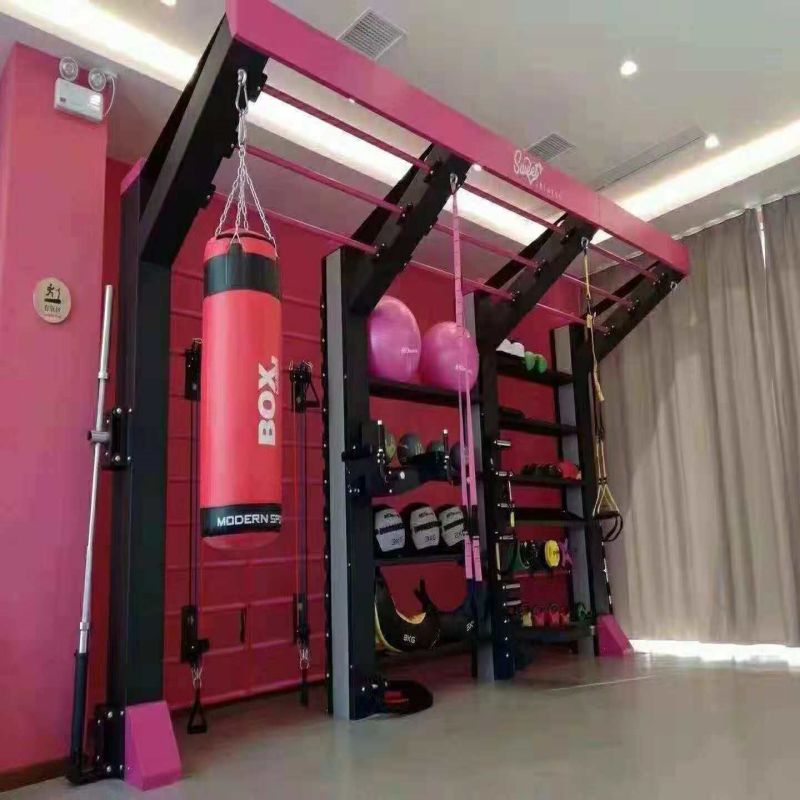 Commercial-Gym-Fitness-Equipment-Cross-Wall-Standing-Rack-Cross-Fit-Rig-CF-Rack-for-Body-Building