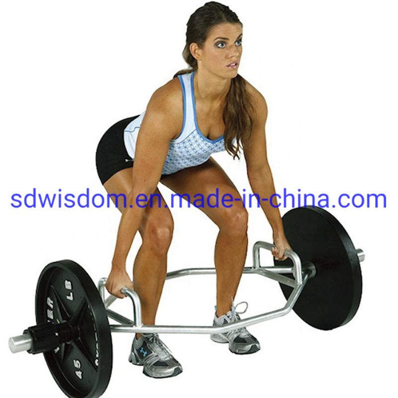 Gym-Equipment-Weight-Lifting-Steel-Hex-Trap-Barbell-Bar-with-Threaded-Handles