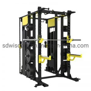 Professional-Commercial-Gym-Fitness-Equipment-Body-Building-Fitness-Exercise-Equipment-Multi-Functional-Smith-Squat-Rack-Trainer-with-Platform